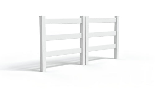 5' Tall x 8' Wide Double Drive Swing Vinyl Gate For Vinyl Fences (AFC-19A) - White
