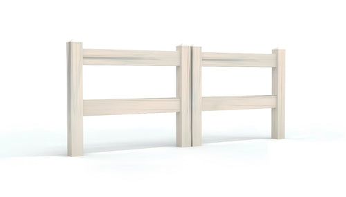 3' Tall x 6' Wide Double Drive Swing Vinyl Gate For Vinyl Fences (AFC-302) - Aspen Latte