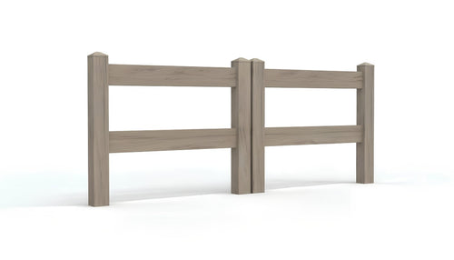 3' Tall x 6' Wide Double Drive Swing Vinyl Gate For Vinyl Fences (AFC-302) - Green Teak