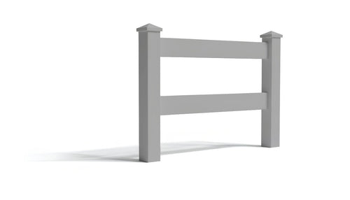3' Tall x 3' Wide Single Swing Vinyl Gate For Vinyl Fences (AFC-302) - Light Gray
