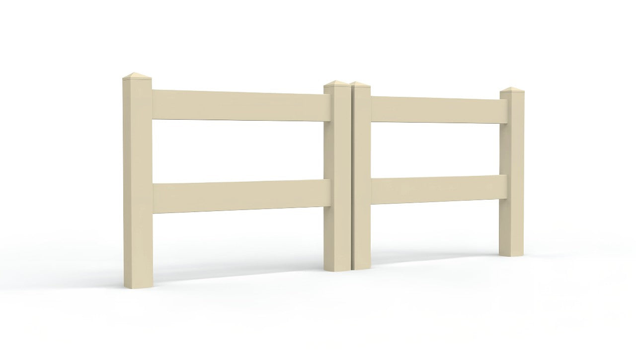 3' Tall x 6' Wide Double Drive Swing Vinyl Gate For Vinyl Fences (AFC-302)