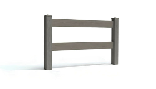 3' Tall x 4' Wide Single Swing Vinyl Gate For Vinyl Fences (AFC-302) - Chai Gray