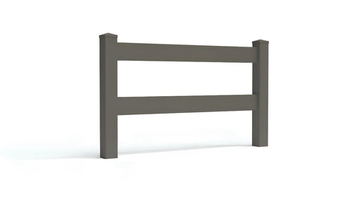 3' Tall x 4' Wide Single Swing Vinyl Gate For Vinyl Fences (AFC-302) - Dark Gray