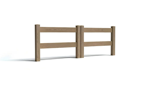 3' Tall x 8' Wide Double Drive Swing Vinyl Gate For Vinyl Fences (AFC-302) - Green Teak
