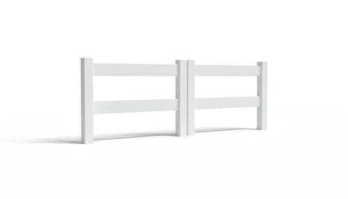 3' Tall x 8' Wide Double Drive Swing Vinyl Gate For Vinyl Fences (AFC-302) - White