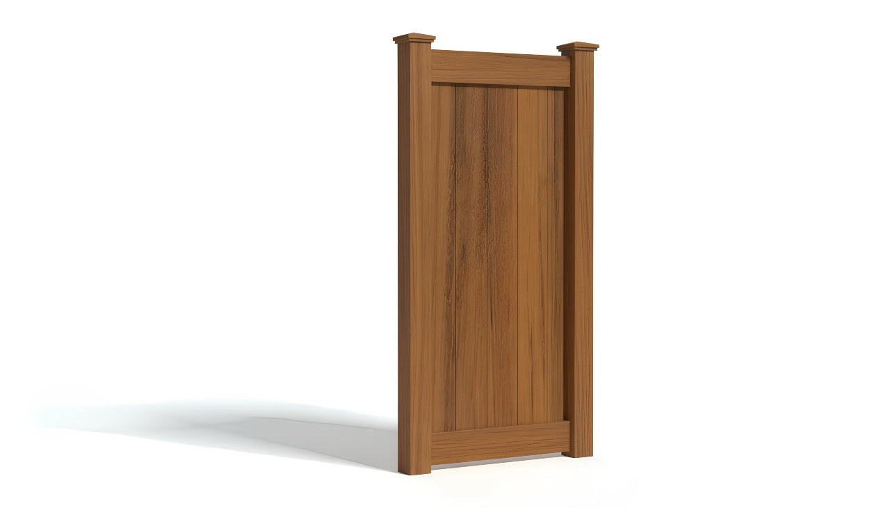 6' Tall x 3' Wide Single Swing Vinyl Gate For Vinyl Fences (AFC-373)