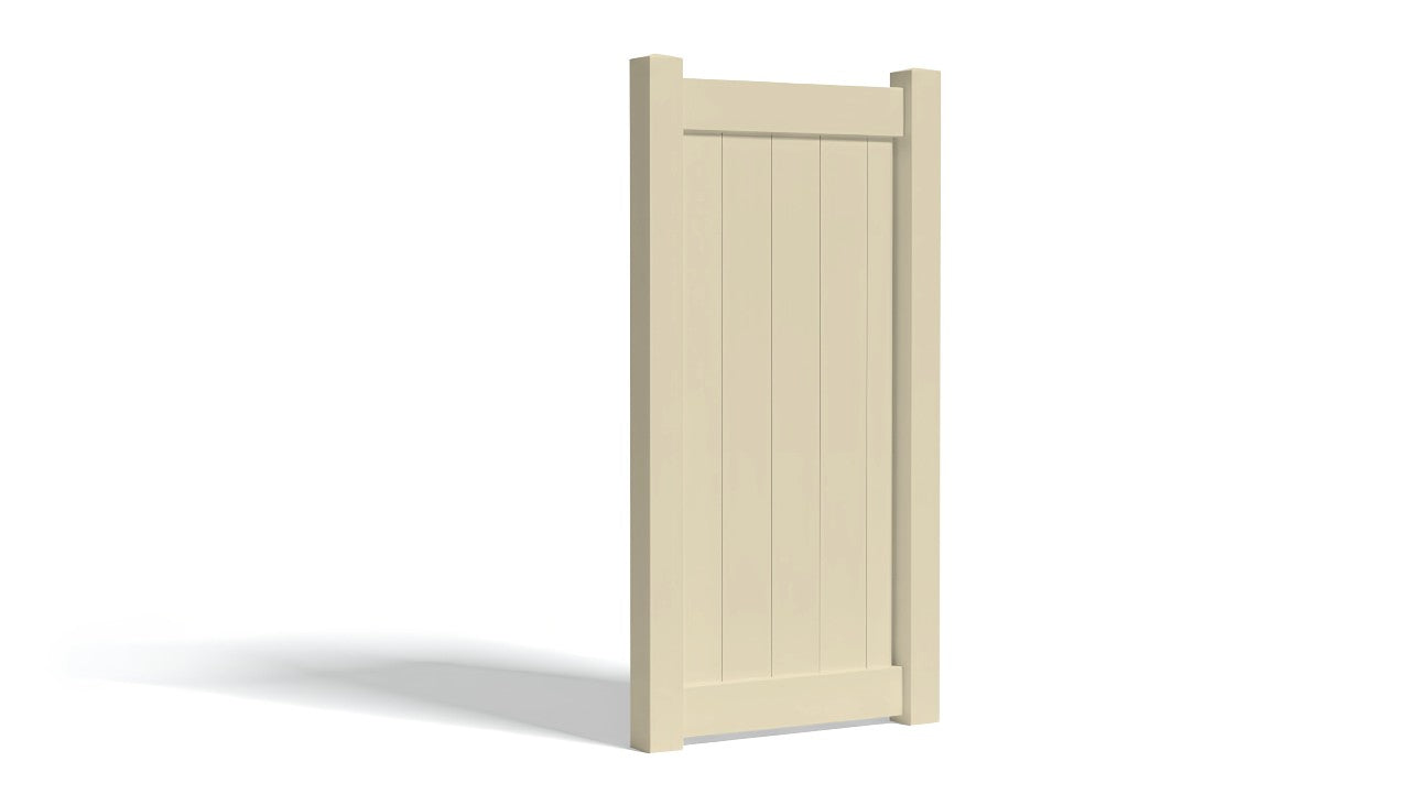 6' Tall x 3' Wide Single Swing Vinyl Gate For Vinyl Fences (AFC-373)