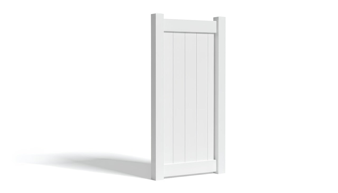 6' Tall AFC-373 Single Swing Vinyl Gate (Hinges & Latch Included)