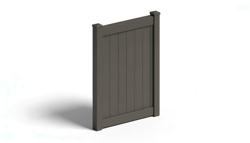 Vinyl Privacy AFC-373 Single Swing Gate (Hardware Included) - Dark Gray / 3'