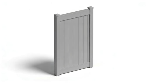 Vinyl Privacy AFC-373 Single Swing Gate (Hardware Included) - Light Gray / 3'