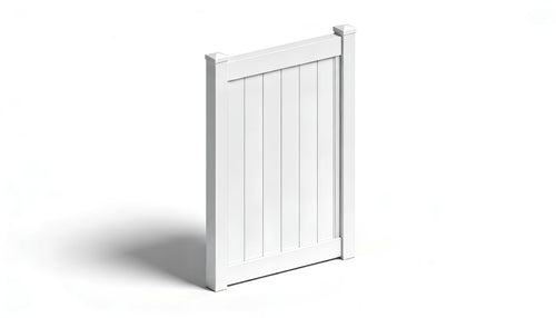 Vinyl Privacy AFC-373 Single Swing Gate (Hardware Included) - White / 3'