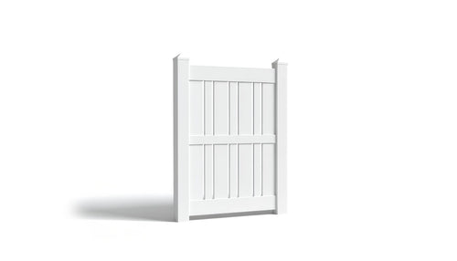 6' Tall x 3' Wide Single Swing Vinyl Gate For Vinyl Fences (AFS-23) - White