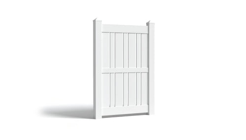 6' Tall x 4' Wide Single Swing Vinyl Gate For Vinyl Fences (AFS-23) - White