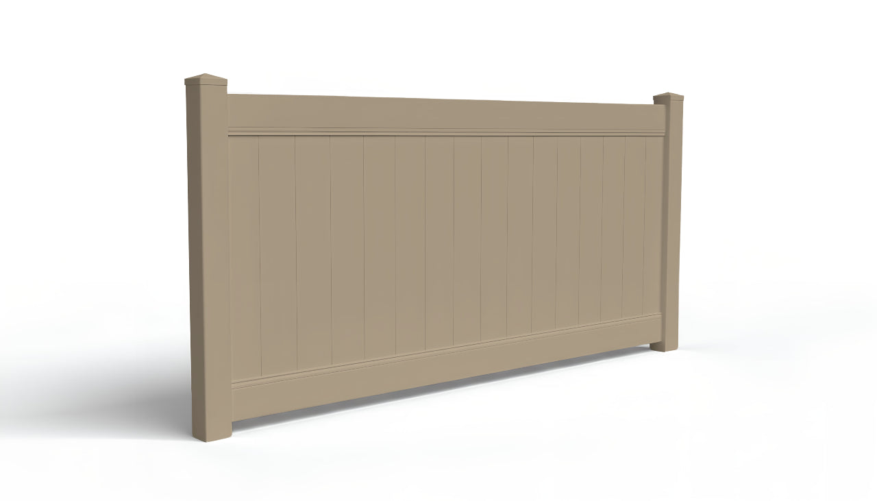 4' Tall x 8' Wide Privacy Fence Panel For Vinyl Fences (AFC-001)