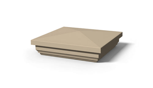 4" New England Post Cap For Vinyl Fences - BUY PER PIECE (EACH) / Adobe