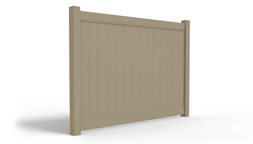 6' tall x 8' wide Privacy AFC-373 Vinyl Fence Panel - Adobe