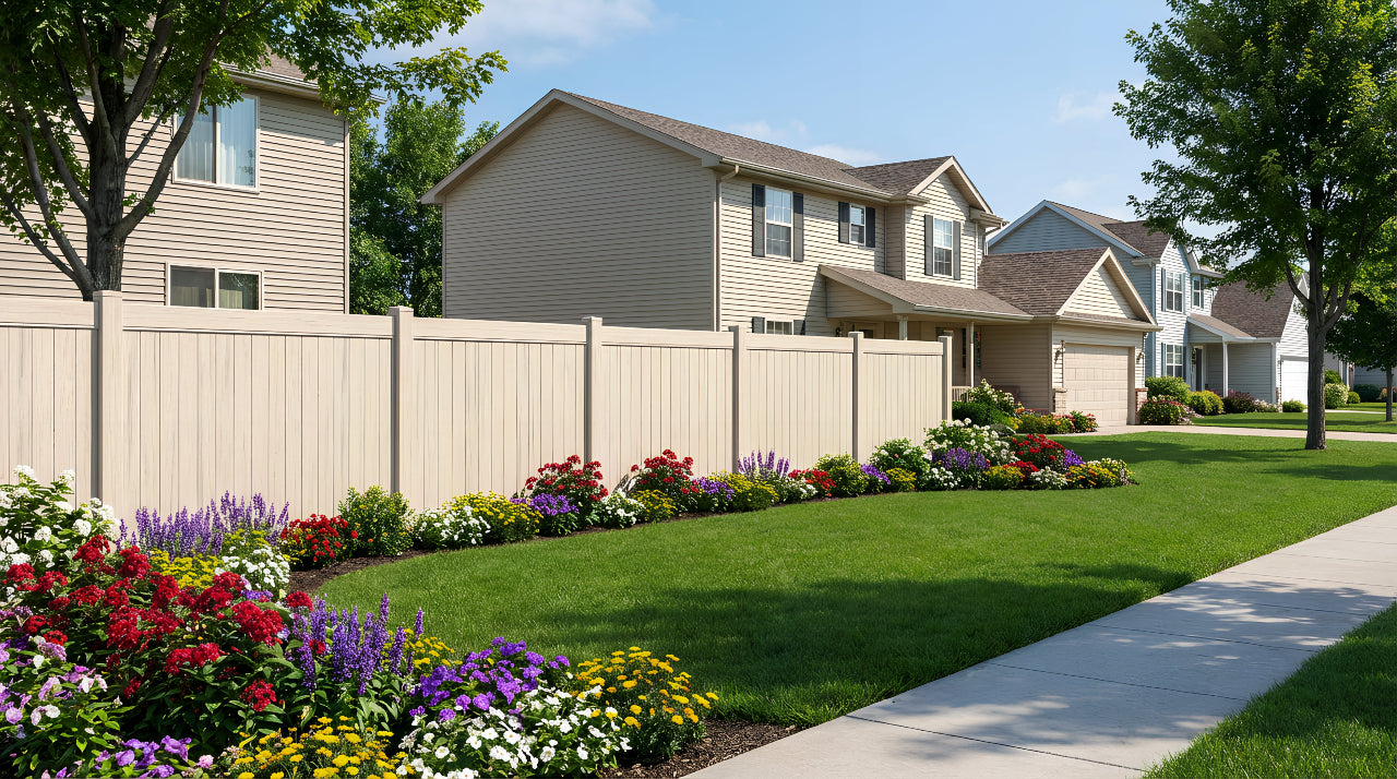 6' Tall x 8' Wide Privacy Fence Panel For Vinyl Fences (AFC-373)