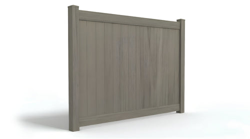 6' tall x 8' wide Privacy AFC-373 Vinyl Fence Panel - Chai Gray