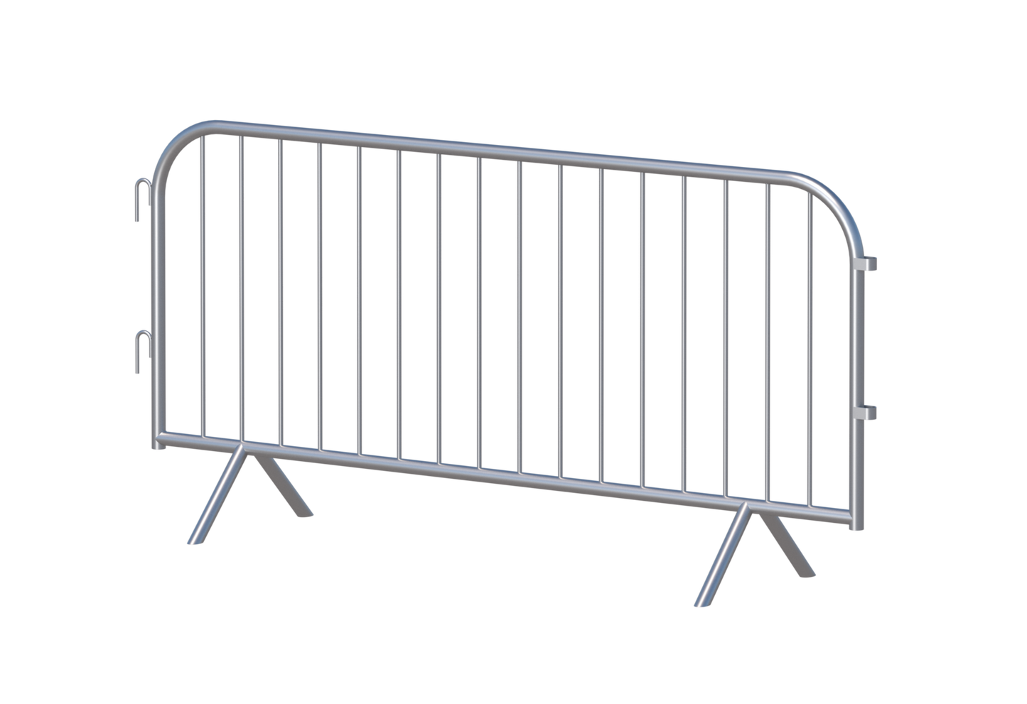 Crowd Control Barriers - 3'7.2" Tall x 7'6" Wide with 16 bars
