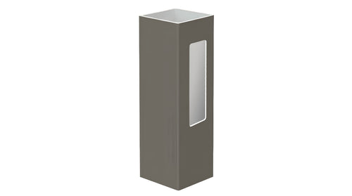 5" x 5" x 96" x .150 End Post For Vinyl Fences (AFC-030) - BUY PER PIECE (EACH) / Dark Gray