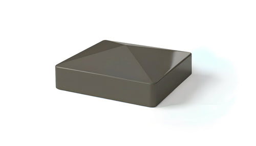 4" External Pyramid Post Cap For Vinyl Fences - BUY PER PIECE (EACH) / Dark Gray