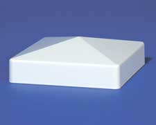 5" White External Cap For Vinyl Fences