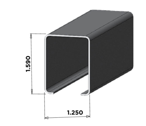1-1/2” x 93” Steel Rail Insert 18 gauge for Vinyl Fences - BUY PER PIECE (EACH)