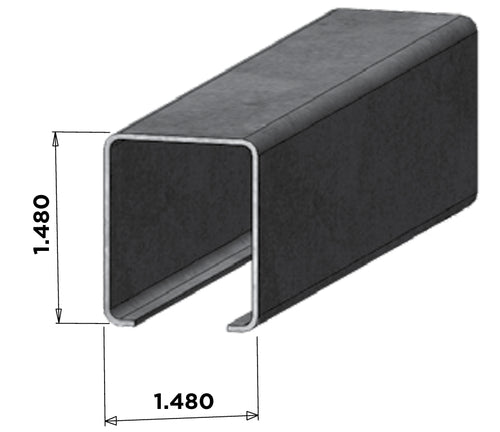 1-3/4” x 93” Steel Rail Insert 18 gauge for Vinyl Fences - BUY PER PIECE (EACH)
