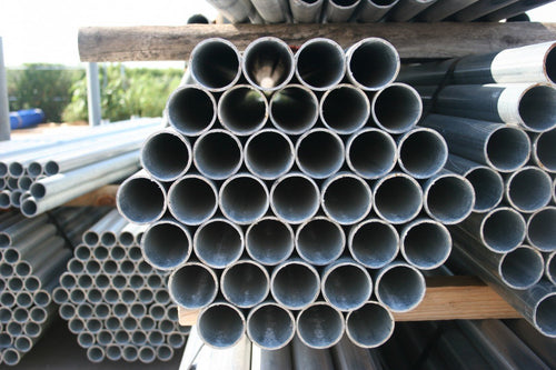 3" x .110 x 9' Galvanized Commercial CR20 Pipe for Chain Link Fences - BUY PER PIECE (EACH)