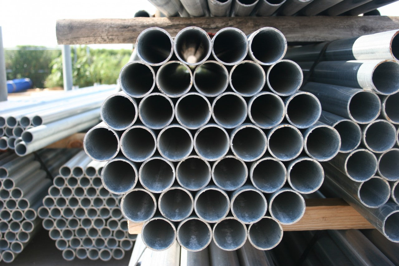 1-5/8" x .055 x 21' Galvanized Commercial Swedged End Pipe for Chain Link Fences
