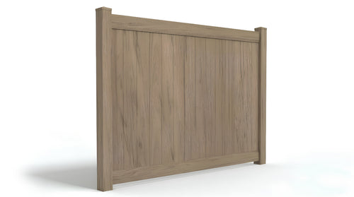 6' tall x 8' wide Privacy AFC-373 Vinyl Fence Panel - Green Teak