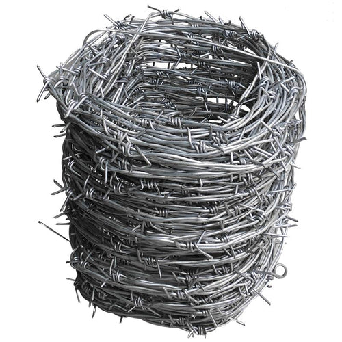 Galvanized 4-Point Class 3 12-1/2-Gauge Barbed Wire Roll (1,320') for Chain Link Fences