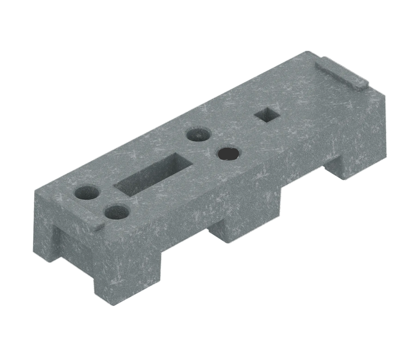 40-Pound Recycled Footing with Gap for Temporary Fence Panels