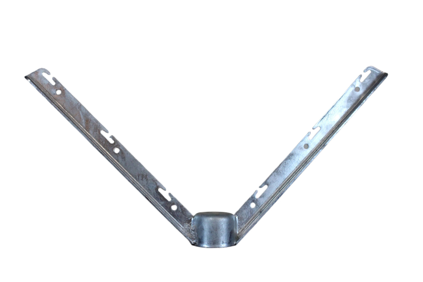 3" 6 Strand 45-Degree Corner Galvanized Barbed Wire Arm for Chain Link Fences