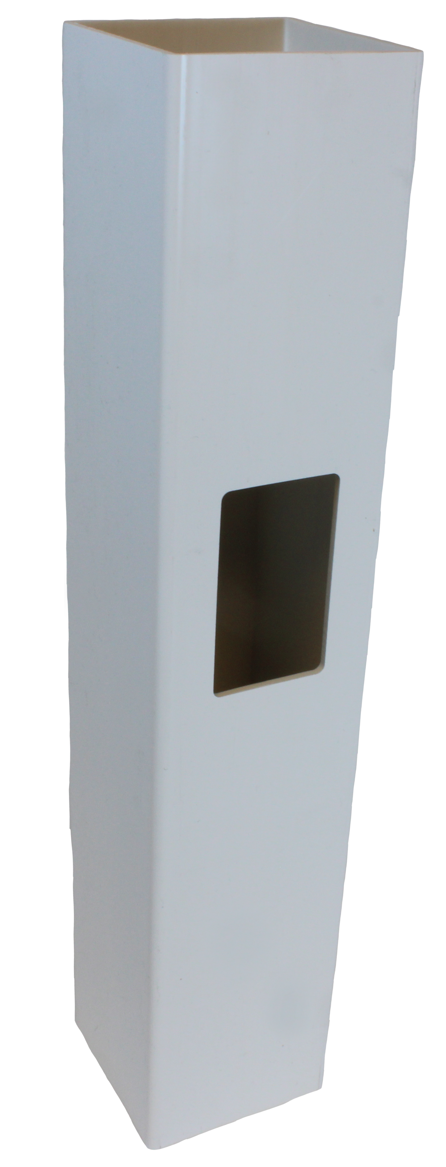 White 4" x 4" x 6' x .115 Routed End Post K-15 For Vinyl Fences