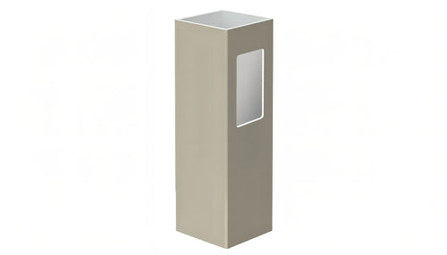 4" x 4" x 72" x .135 End Post For Vinyl Fences (AFC-17) - BUY PER PIECE (EACH) / Light Gray