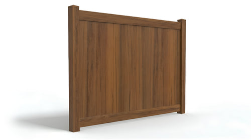 6' tall x 8' wide Privacy AFC-373 Vinyl Fence Panel - Mocha Walnut