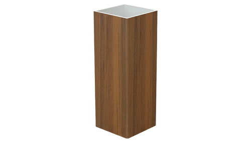 5" x 5" x 96" x .150 Standard Blank Post For Vinyl Fences - BUY PER PIECE (EACH) / Mocha Walnut