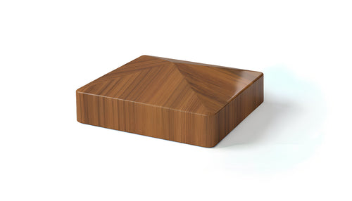 4" External Pyramid Post Cap For Vinyl Fences - BUY PER PIECE (EACH) / Mocha Walnut