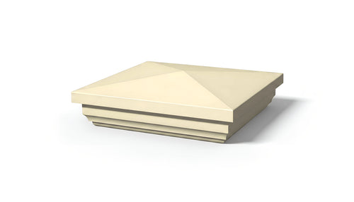 5" New England Post Cap For Vinyl Fences - BUY PER PIECE (EACH) / Tan