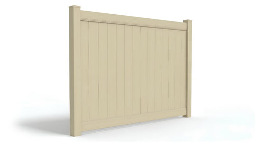 6' tall x 8' wide Privacy AFC-373 Vinyl Fence Panel - Tan
