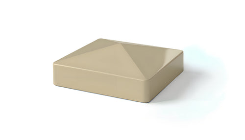 4" External Pyramid Post Cap For Vinyl Fences - BUY PER PIECE (EACH) / Tan