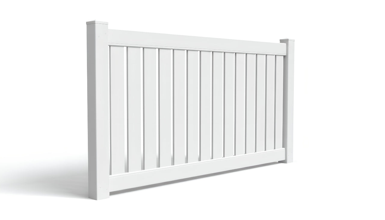 5' Tall x 8' Wide Semi-Privacy Fence Panel w/ 5-1/2" Rail For Vinyl Fences (AFC-C32)