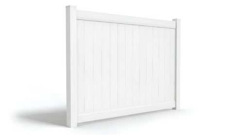 6' tall x 8' wide Privacy AFC-373 Vinyl Fence Panel - White