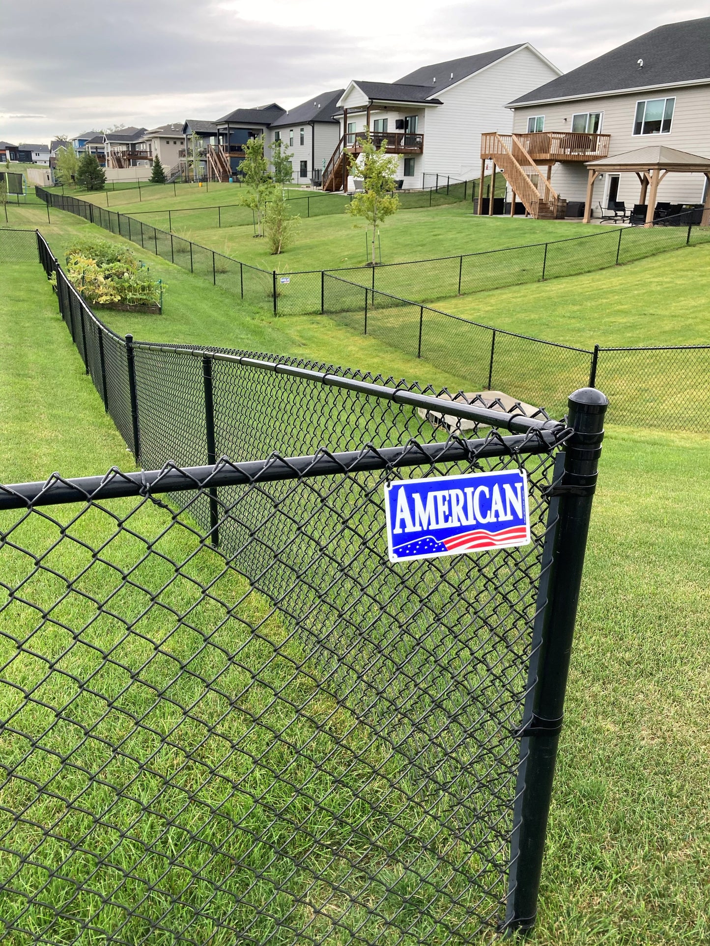 1-3/8" Black Aluminum Terminal Cap for Chain Link Fences