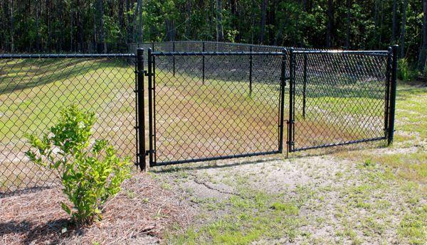 42" Tall - Residential Black Chain Link Double Drive Gate