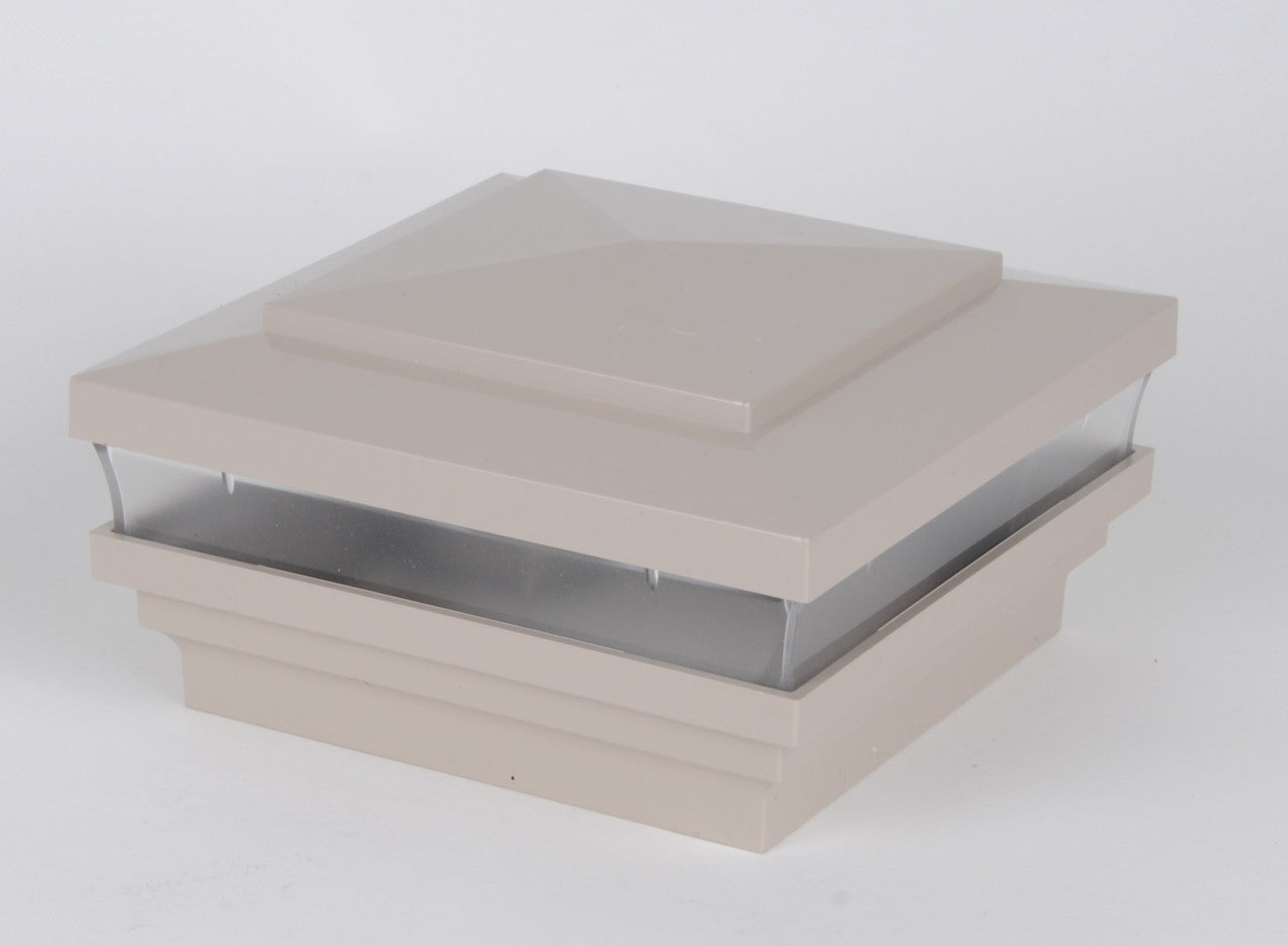 4" Sq. Low Voltage Cape May Post Cap (Box of 6) For Vinyl Fences