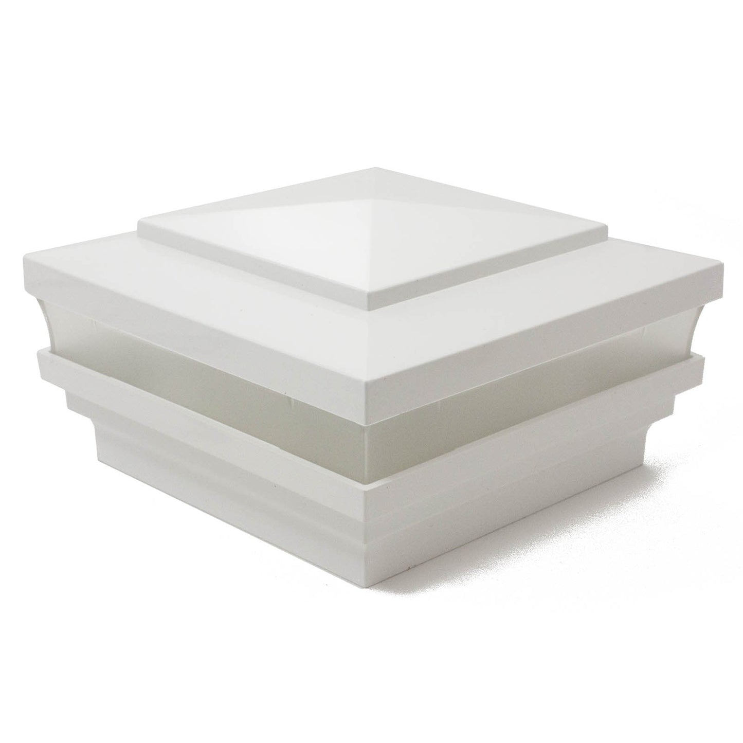 4" Sq. Low Voltage Cape May Post Cap (Box of 6) For Vinyl Fences