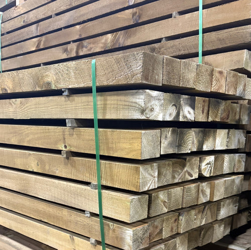3-1/2" x 3-1/2" x 6' Treated Green Pine Post for Wood Fences - BUY PER PIECE (EACH)