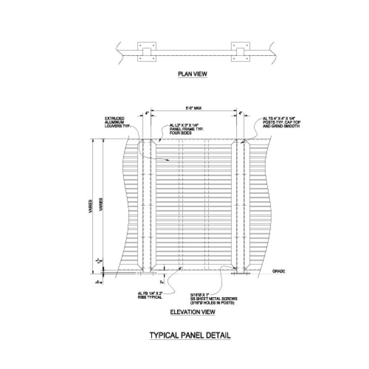 Horizontal Louver Panel